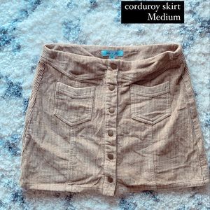 She & Sky Boutique Corduroy Skirt